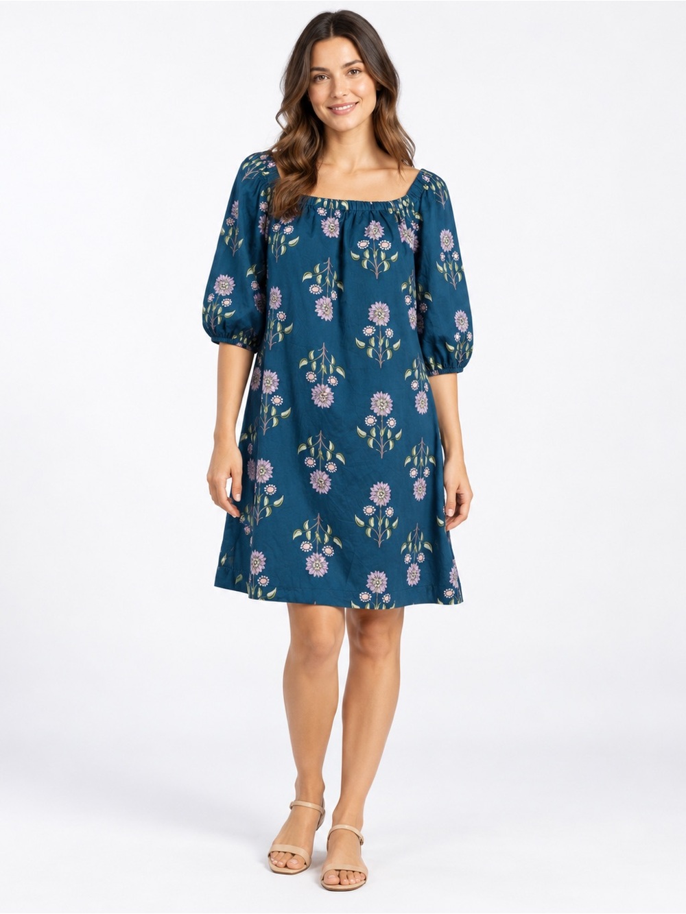Old navy Floral Swing Mini Dress large d4